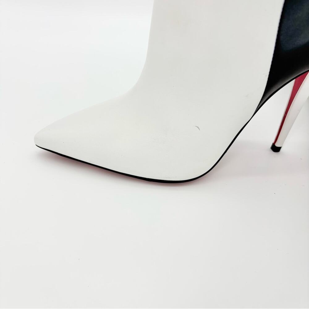 NEW Christian Louboutin Astrilarge Botta 100 Two Tone Over The Knee Boots 37 - Picture 8 of 10